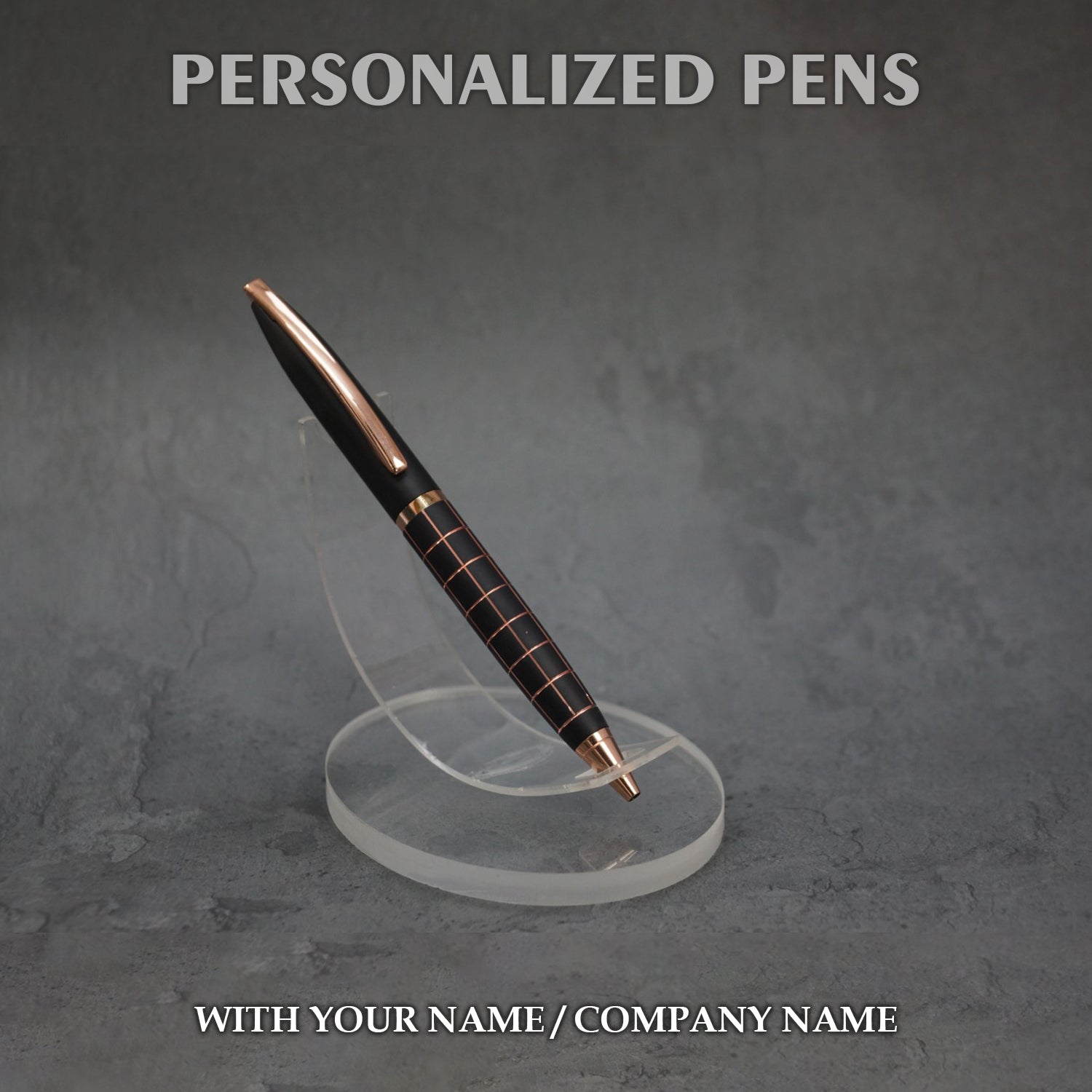 Personalized Pens Black & Rose Gold - PM002