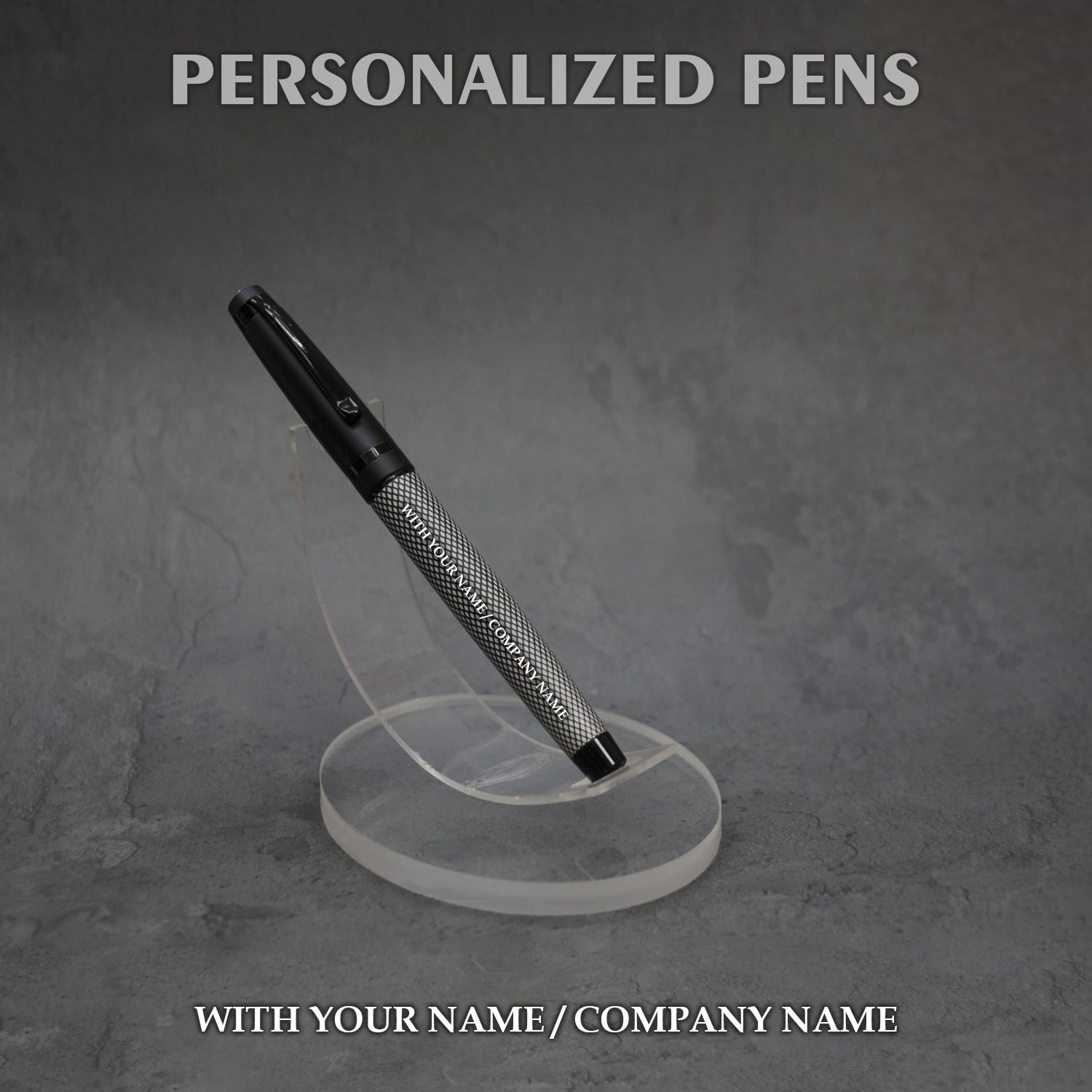 Personalized Pens Black & Silver - PM011