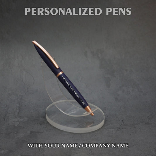 Personalized Pens Blue & Rose Gold - PM021