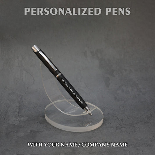 Personalized Pens Black & Silver - PM025