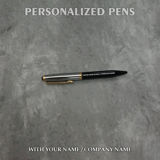 Personalized Pens Black, Silver & Gold - PM029