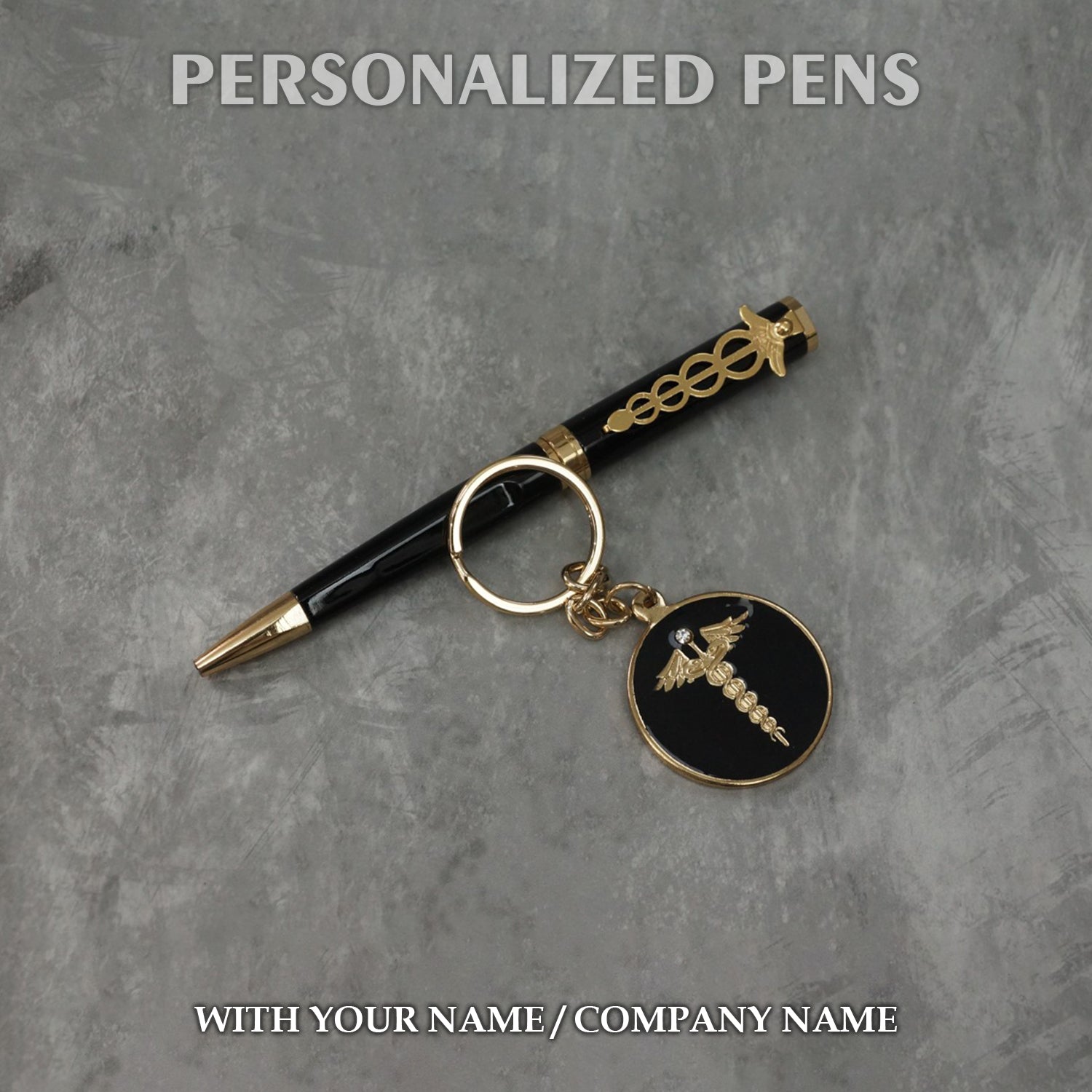 Personalized Pens Black & Gold - PM030